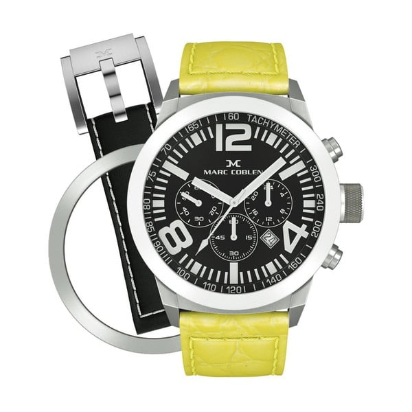 Unisex hodinky Marc Coblen s remienkom a ozdobou ciferníku naviac P8