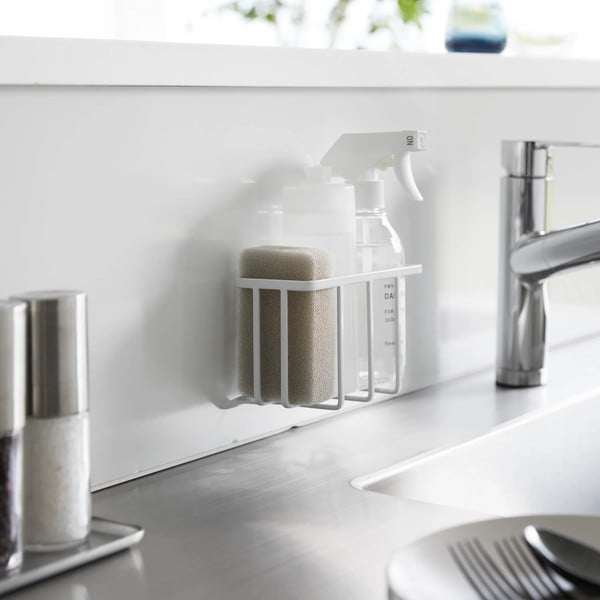 Biely kovový stojan na umývacie prostriedky bez vŕtania Film Hook – YAMAZAKI-image-4