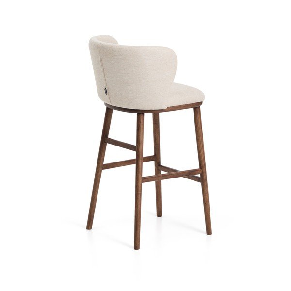 Béžová čalúnená barová stolička (výška sedadla 75 cm) Ciselia – Kave Home-image-4