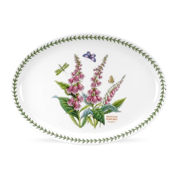 Oválný tanier z porcelánu Portmeirion Foxglove, šírka 33 cm