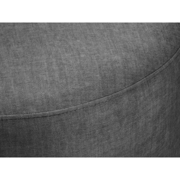 Šedý zamatový puf Mazzini Sofas Debbie, ø 68 cm-image-1