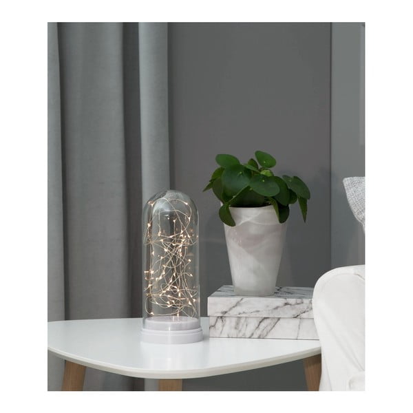 Biela svetelná LED dekorácia Star Trading Glass Dome, výška 25 cm-image-4