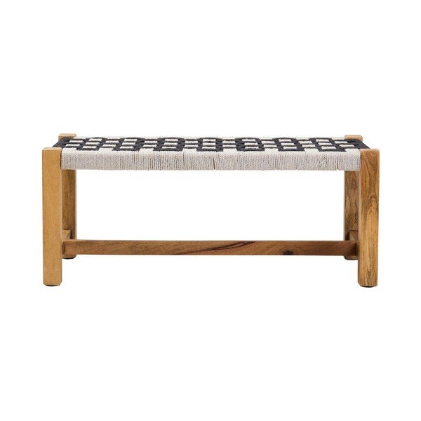 Čiern-obiela drevená lavica Satna – Premier Housewares-image-2
