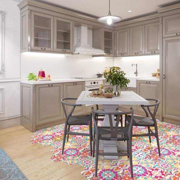 Sada 10 samolepiek na podlahu Ambiance Floor Stickers Hexagons Lusiana, 40 × 90 cm-image-2