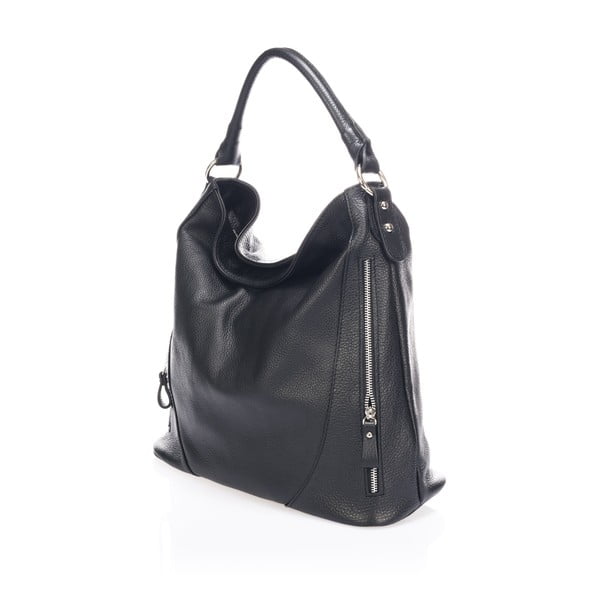 Čierna kožená kabelka Markese Savino-image-1