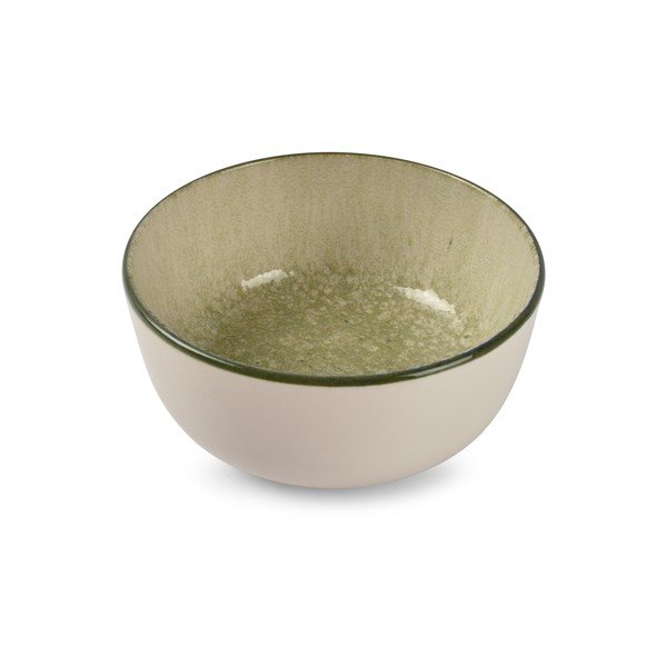 Zelená/krémovobiela kameninová miska 740 ml Gravel – ONA