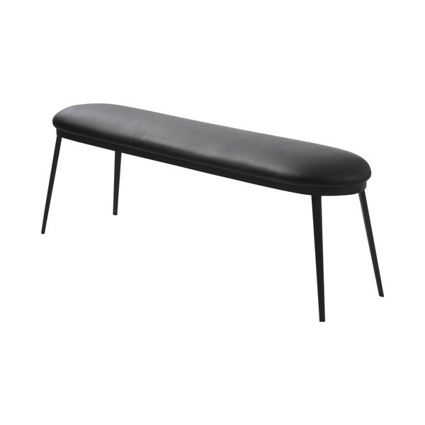 Čierna lavica z imitácie kože Gain – Unique Furniture-image-2