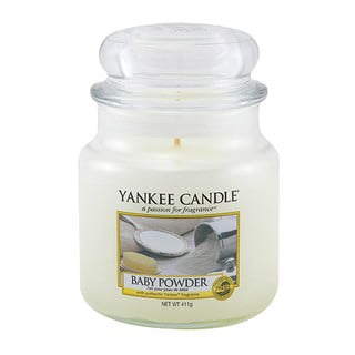 Vonná sviečka Yankee Candle Detský Púder, doba horenia 65 - 90 hodín