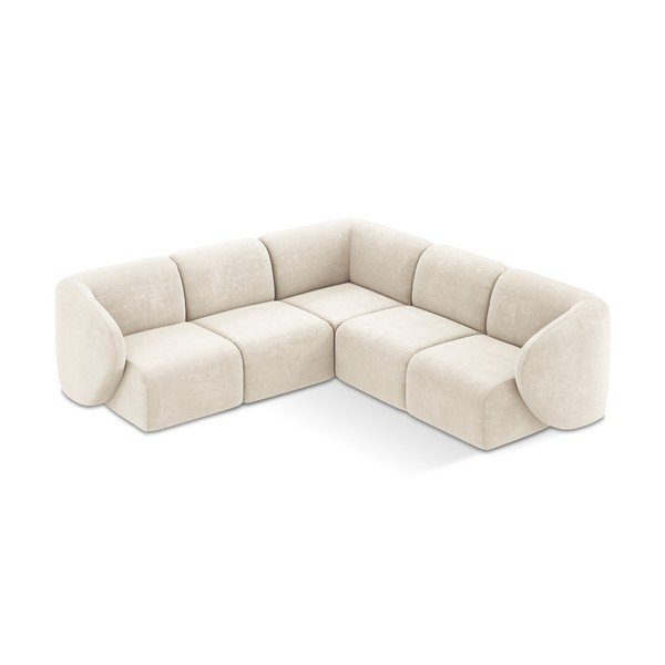 Béžová ženilková rohová pohovka Lani – Makamii-image-1