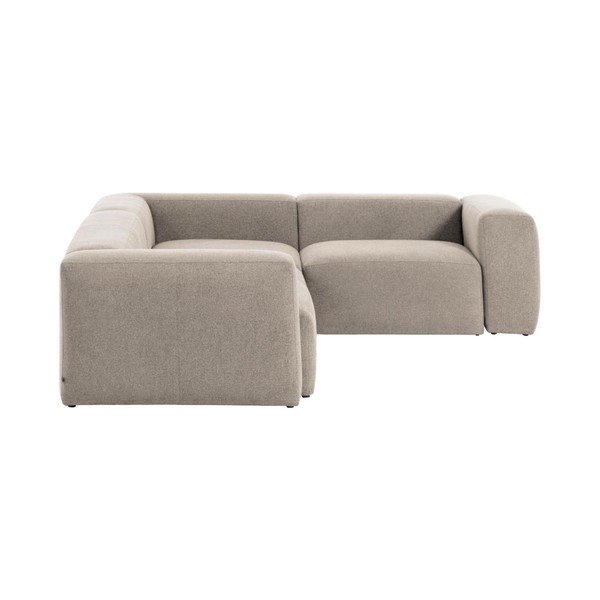 Béžová ženilková rohová pohovka Blok – Kave Home-image-3