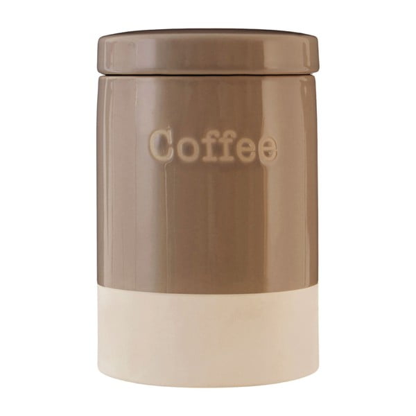 Hnedá kameninová dóza na kávu Premier Housewares, 616 ml