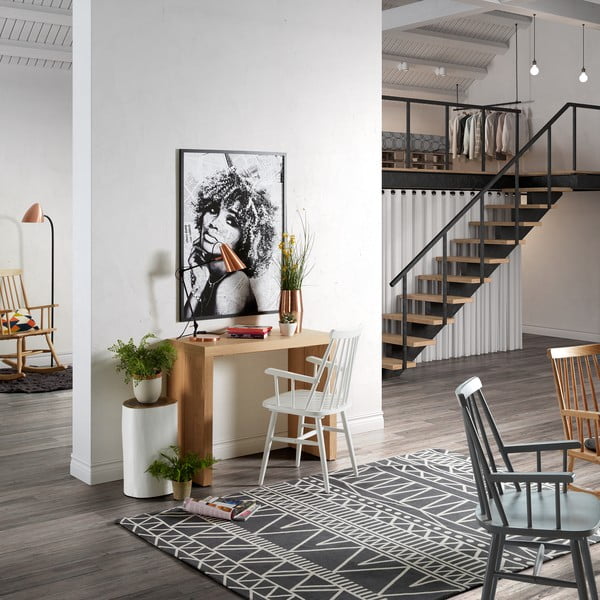 Biela jedálenská stolička z dreva kaučukovníka Kave Home Kristie-image-1