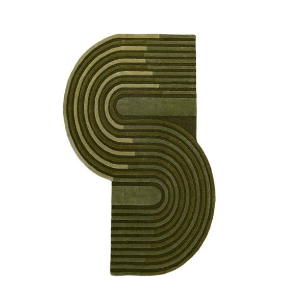 Zelený ručne tkaný vlnený koberec 150x240 cm Conway Retro – Flair Rugs