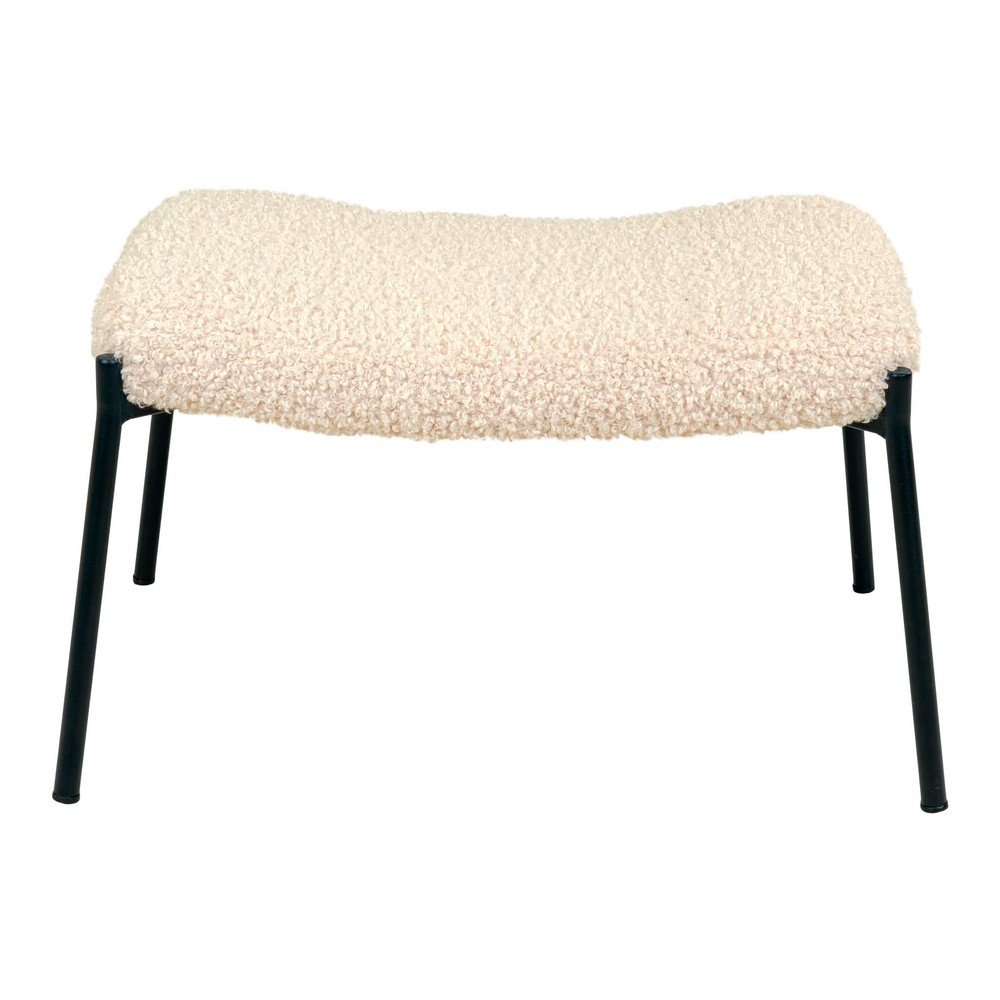 Krémovobiela podnožka z umelej kožušiny Glasgow – House Nordic