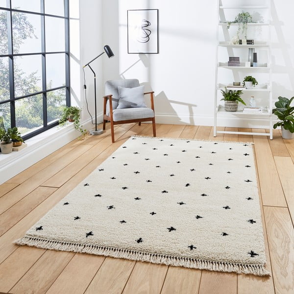 Bielo-čierny koberec Think Rugs Boho Dots, 120 x 170 cm-image-1
