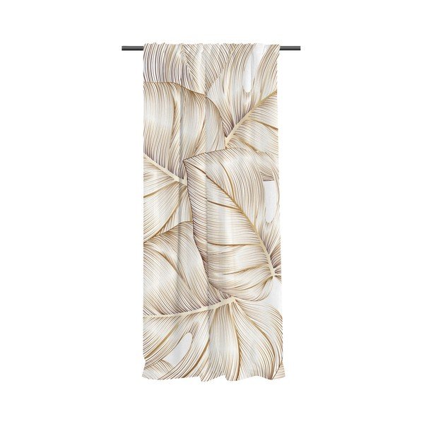 Záves z bavlneného saténu v zlatej farbe 110x170 cm Golden Leaves – Butter Kings