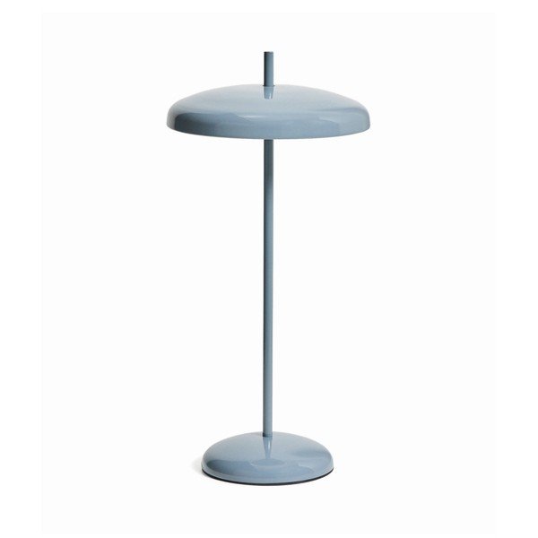 Modrá LED stolová lampa so stmievačom s kovovým tienidlom (výška  35 cm) Porte – Kave Home