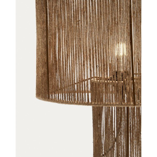 Stolová lampa v prírodnej farbe s tienidlom z juty (výška 54 cm) Pontos – Kave Home-image-4