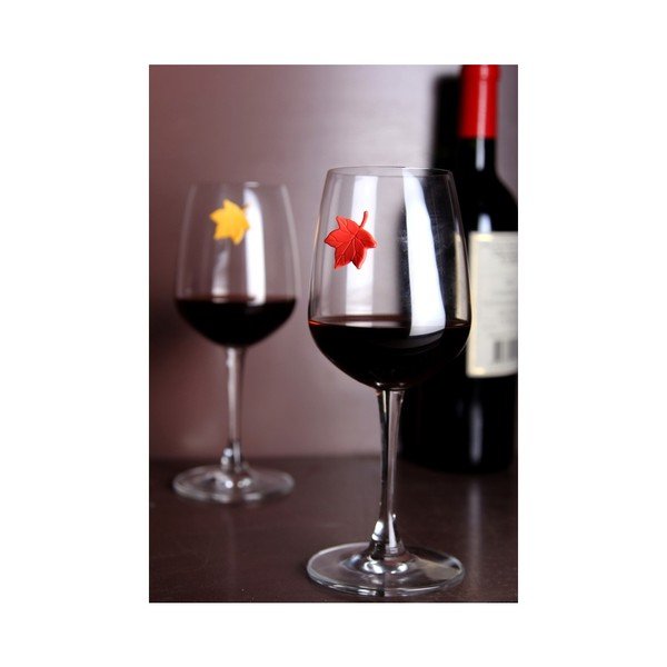 Rozlišovače pohárov Qualy Leaf My Glass, 6 kusov-image-1
