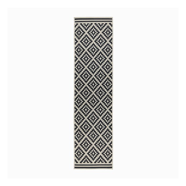 Čierno-béžový vonkajší koberec behúň 230x66 cm Moretti - Flair Rugs
