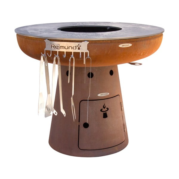 Gril na drevené uhlie ø 102 cm Nero L – Remundi-image-3