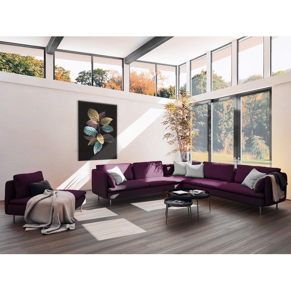 Obraz Styler Glas Pastell Leafes, 70 × 100 cm-image-1