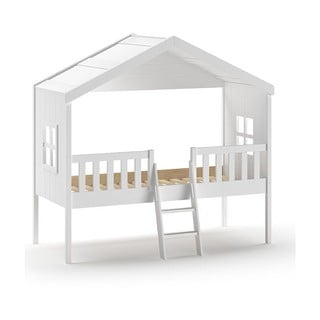 Biela domčeková/vyvýšená detská posteľ 90x200 cm Housebed - Vipack