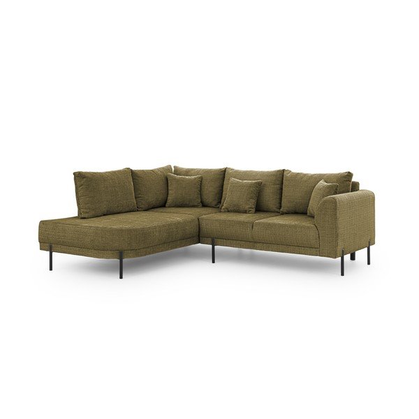 Zelená ženilková rohová pohovka (ľavý roh/do L) Mauris  – Ropez-image-2