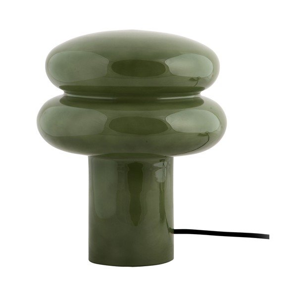 Zelená sklenená stolová lampa (výška  24 cm) Incesante – Leitmotiv