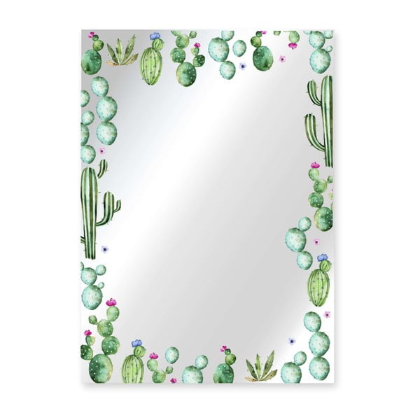 Nástenné zrkadlo Surdic Espejo Decorado Cactus Garden, 50 × 70 cm