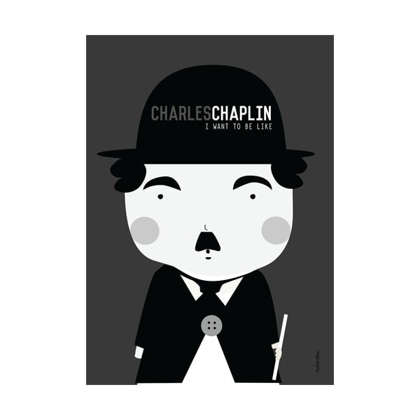 Plagát NiñaSilla Charlie Chaplin, 21 x 42 cm