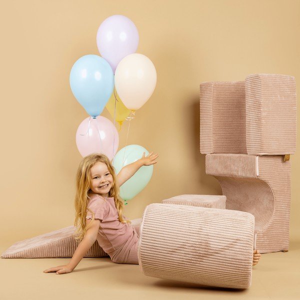 Ružové menčestrové penové ihrisko 45x170x30 cm Montessori – Meowbaby-image-2