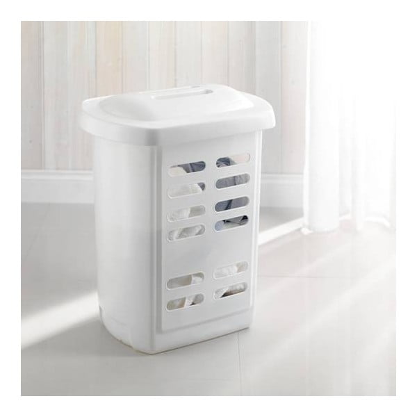 Biely kôš na bielizeň Addis Linen Hamper White, 60 l-image-2