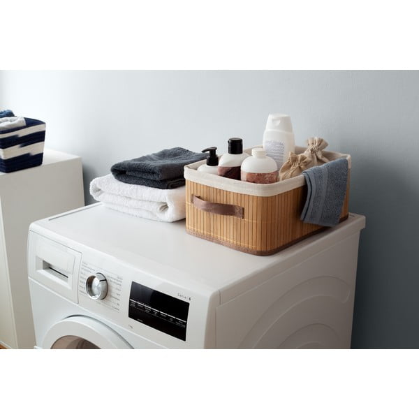 Hnedý úložný bambusový kôš Compactor Carossa-image-3