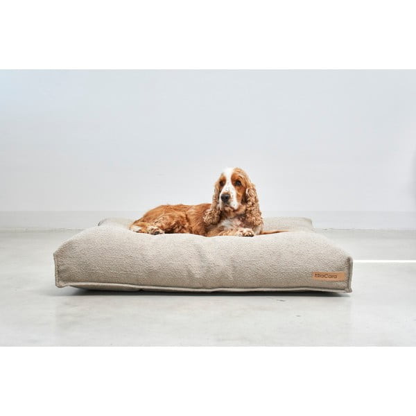 Svetlohnedý matrac pre psa z materiálu buklé 120x90 cm Mondo Cappuccino L – MiaCara-image-1