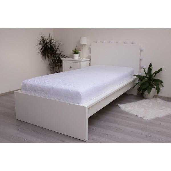 Biela napínacia mikroplyšová plachta 180x200 cm – Jerry Fabrics-image-2