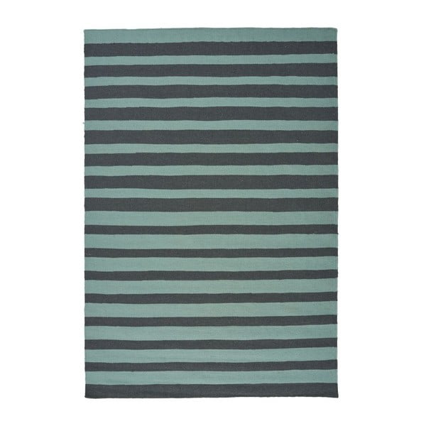 Tyrkysový ručne tkaný vlnený koberec Linie Design Toya, 160 x 230 cm