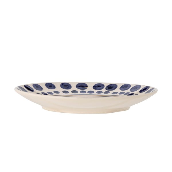 Bielo–tmavomodrý tanier z kameniny ø 27 cm Shama – Bloomingville-image-1