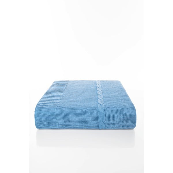 Svetlomodrá deka Home De Bleu Lora, 170 x 130 cm
