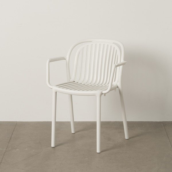 Biela plastová jedálenská stolička Alia – Ixia-image-1