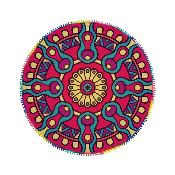 Kruhová plážová osuška La Chanta Duhnam Round Beach Towel, ⌀ 1,5 m