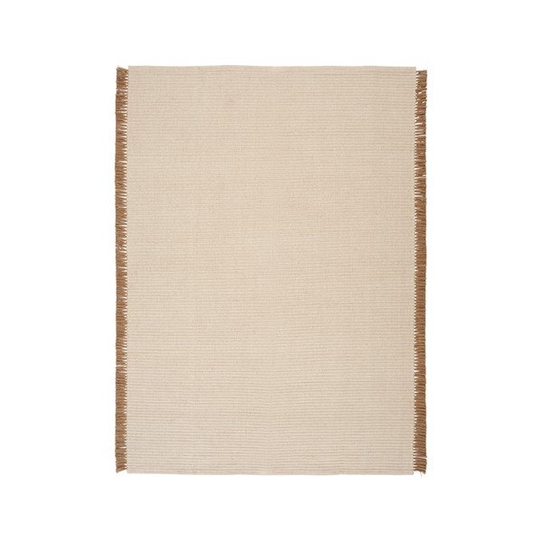 Krémovobiely ručne tkaný koberec s prímesou bavlny 160x230 cm Channa – Jotex