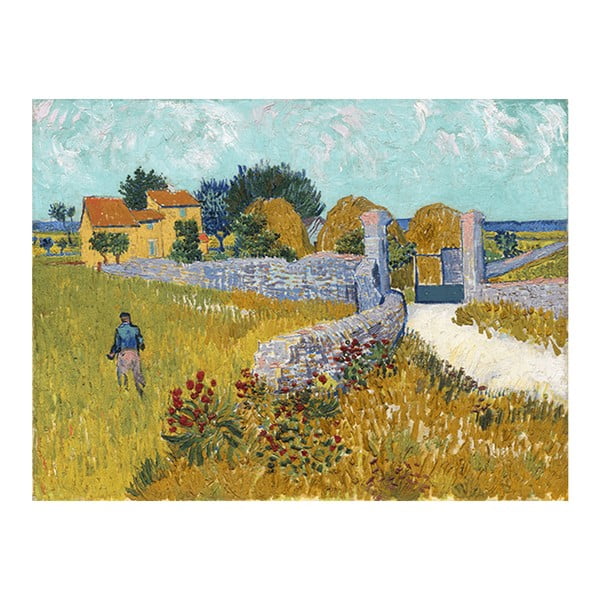 Reprodukcia obrazu Vincenta van Gogha - Farmhouso in Provnce, 40  ×  30 cm