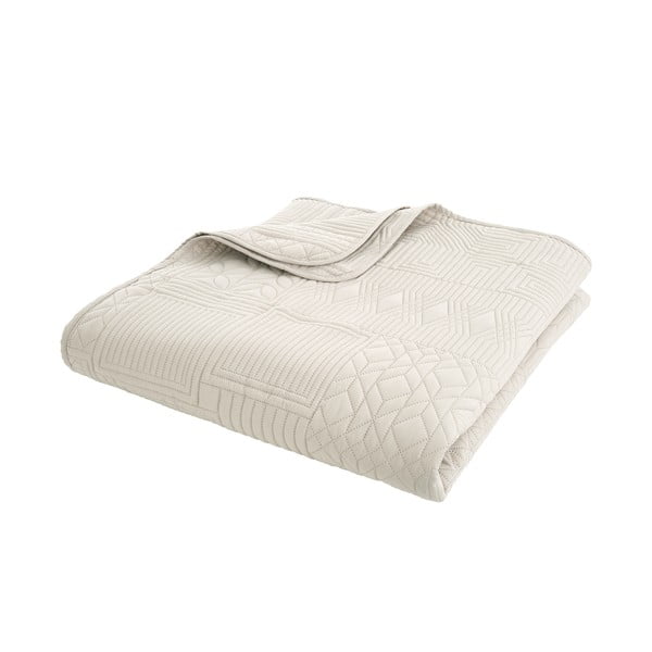 Béžový prešívaný pléd 220x230 cm Folkstone Geo – Catherine Lansfield