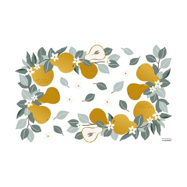 Hárok samolepiek 64x40 cm Pears Ornaments – Lilipinso