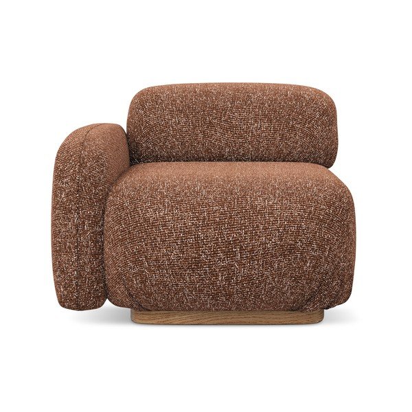 Oranžový/hnedý modul pohovky (ľavý roh) Ailani – Makamii