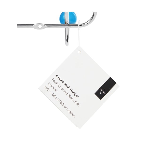 Kovový nástenný vešiak v striebornej farbe Plastic – Premier Housewares-image-1