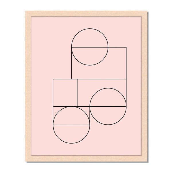 Obraz v ráme Liv Corday Scandi Geometry, 40 x 50 cm