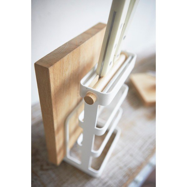 Biely stojan na nože a doštičky na krájanie YAMAZAKI Tosca-image-4