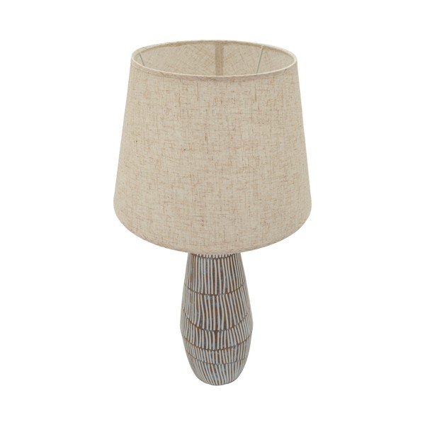 Krémovobiela stolová lampa s textilným tienidlom (výška  69,5 cm) Hanoi – Mauro Ferretti-image-3